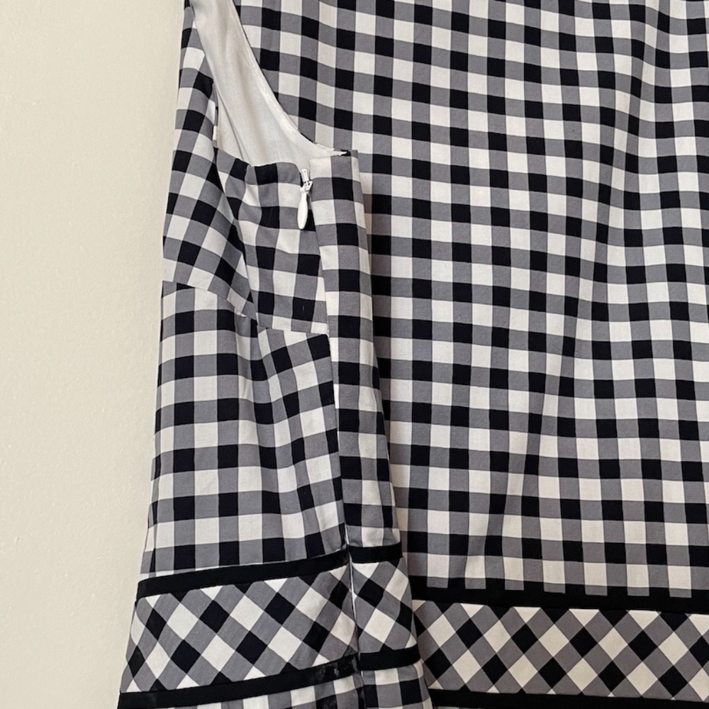 Talbots Gingham Fit & Flare Sleeveless Dress - 16P - Picture 5 of 7